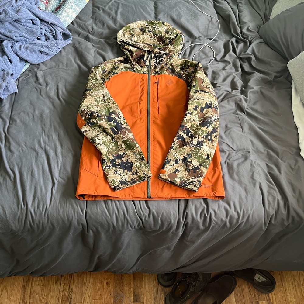 Black Diamond Orange and Gray Hooded Jacket